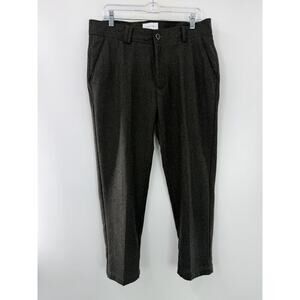 I Love Ugly Men’s Wool Blend Green Slim Kobe Crop Pants Size Large 34 X 27